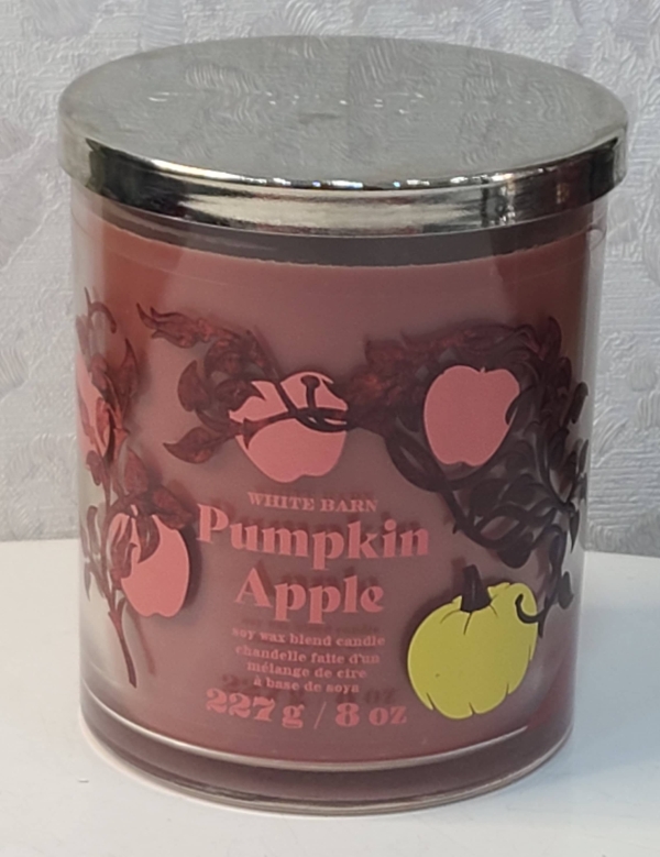 White Barn Pumpkin Apple Candle