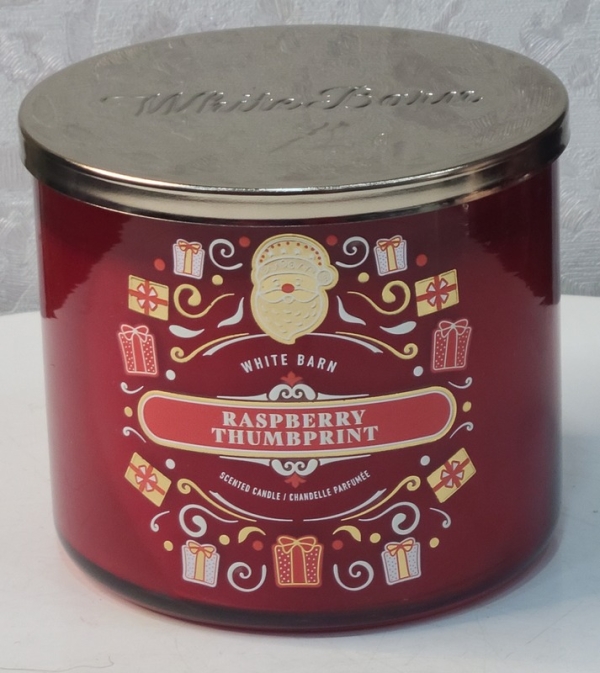 White Barn Raspberry Thumbprint Candle